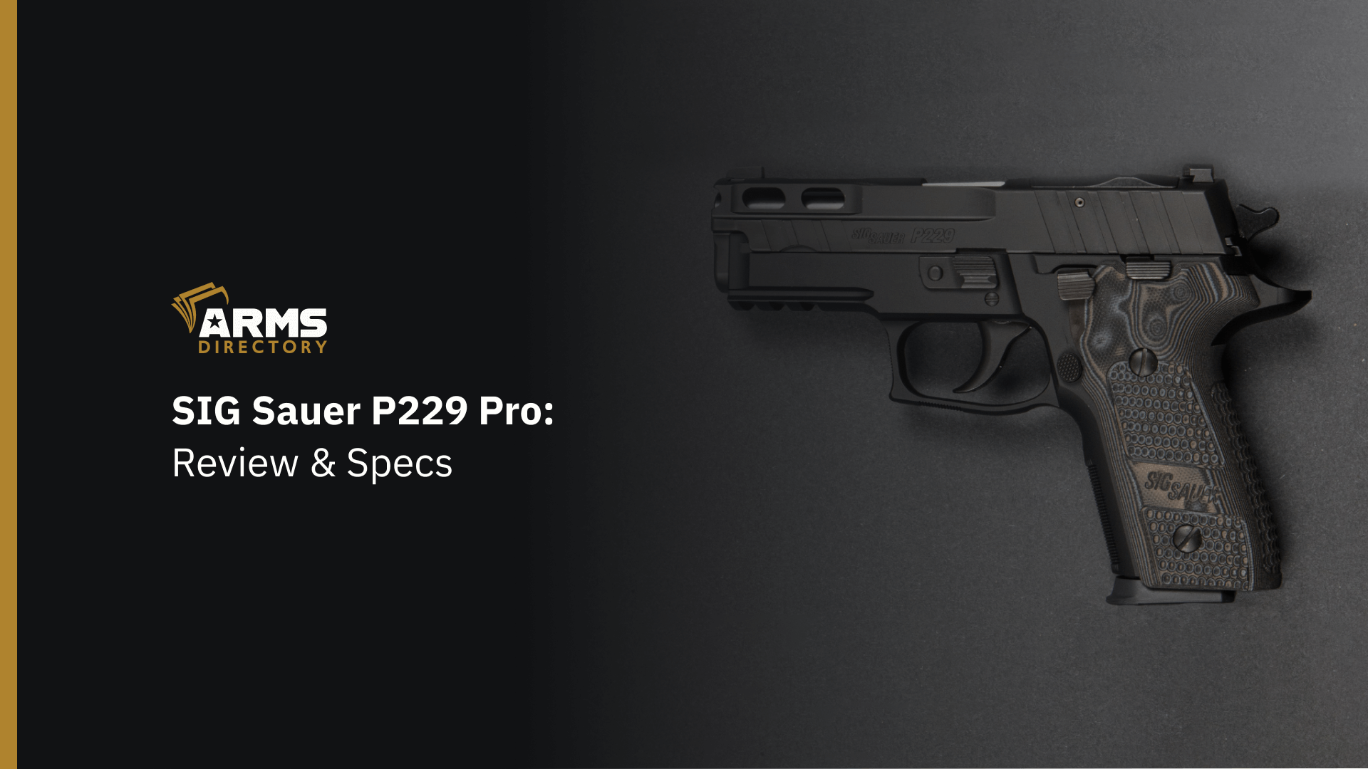 SIG SAUER P229 Pro: Review & Specs