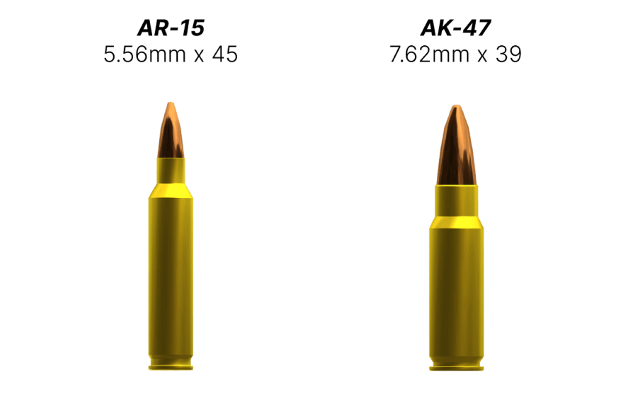 AR-15 vs AK-47 ammunitions
