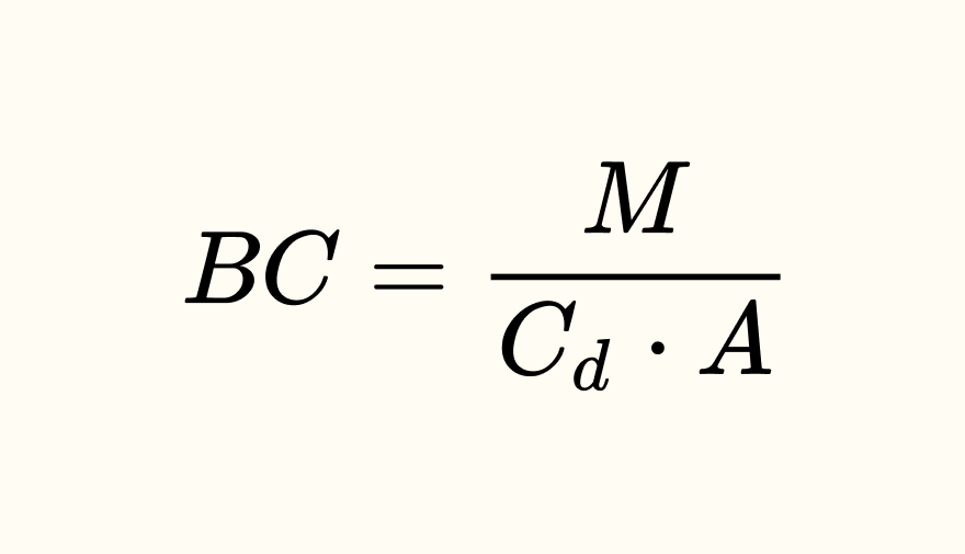 Ballistic Coefficient Formula