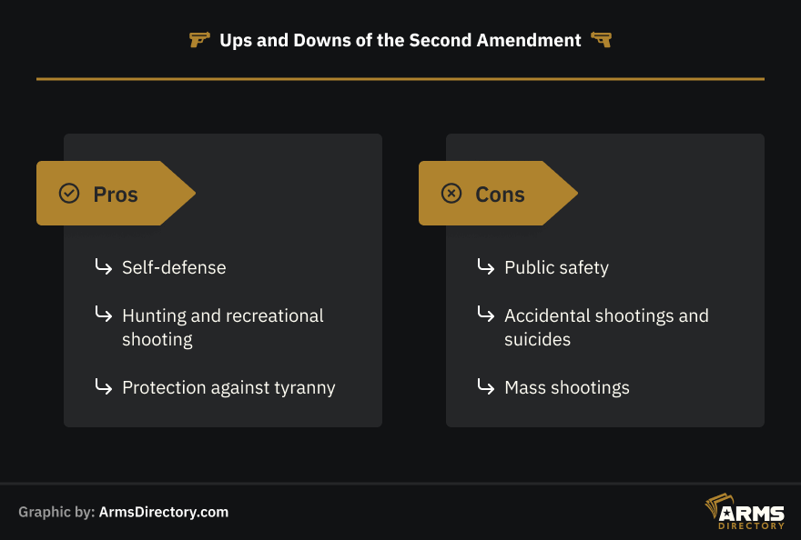 Pros and cons of the Second Amendment